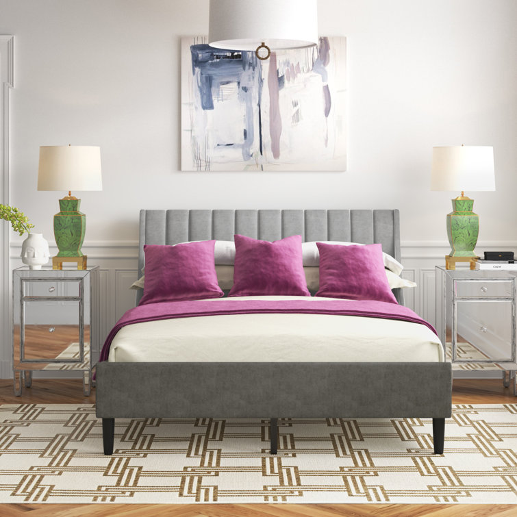 Mercer41 Ciceklic Tufted Upholstered Low Profile Platform Bed & Reviews